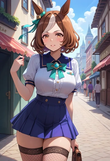 umamusume,nice_nature_(umamusume),mini skirt, stockings  - AI generated anime art