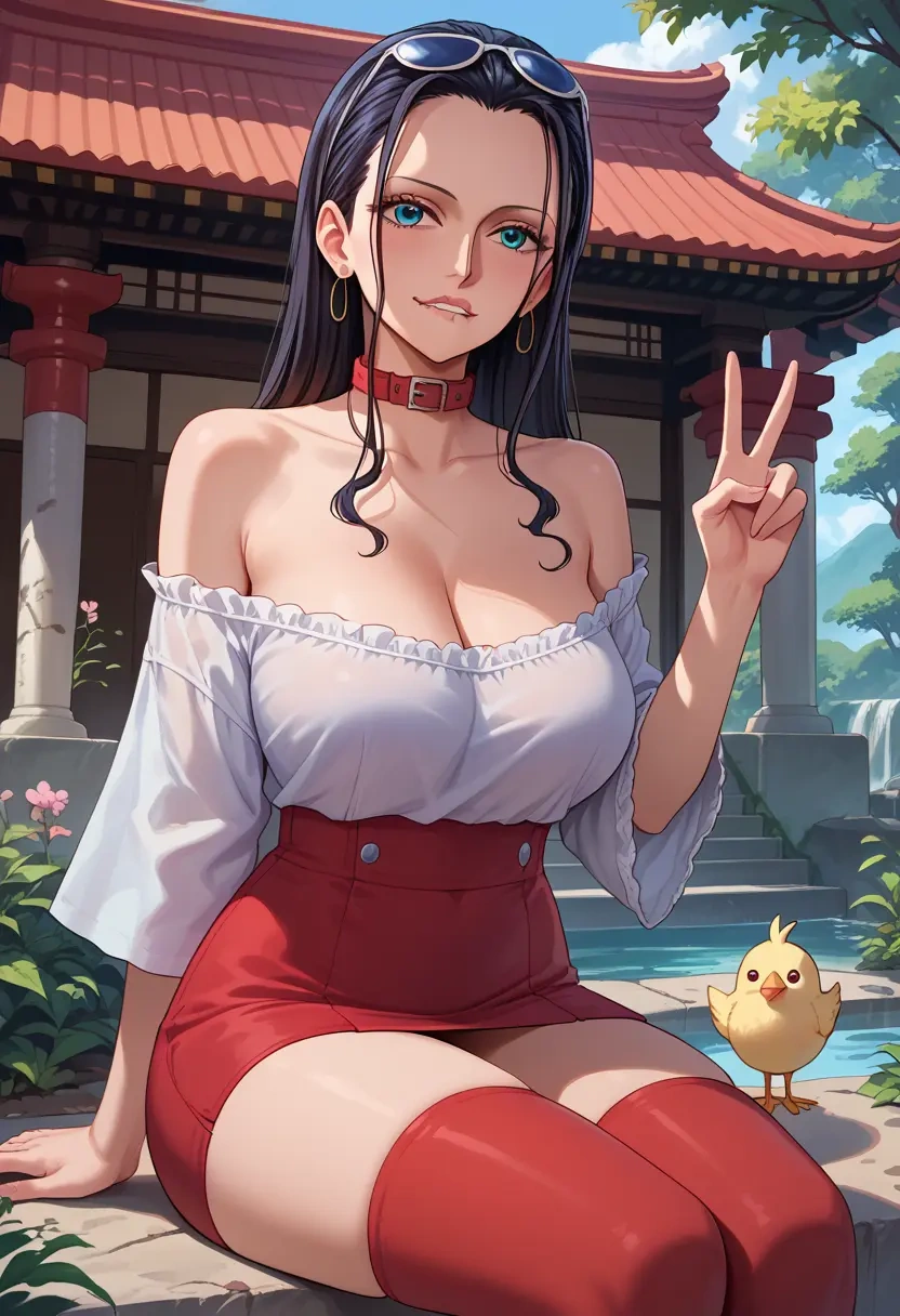 one_piece,nico_robin,collar,oversized,Thigh garters  - 