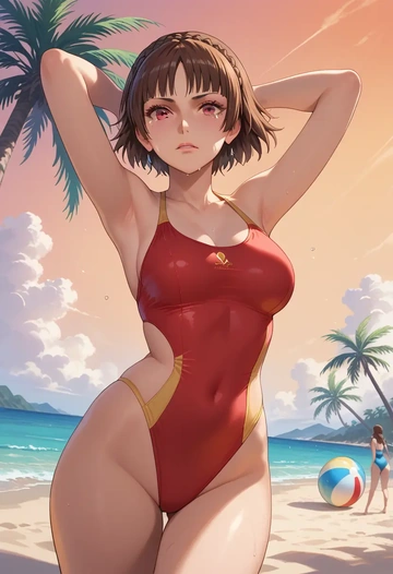 persona,niijima_makoto,bikini  - AI generated anime art