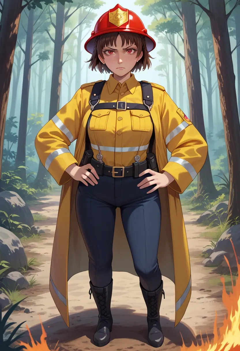 persona,niijima_makoto,firefighter  - 