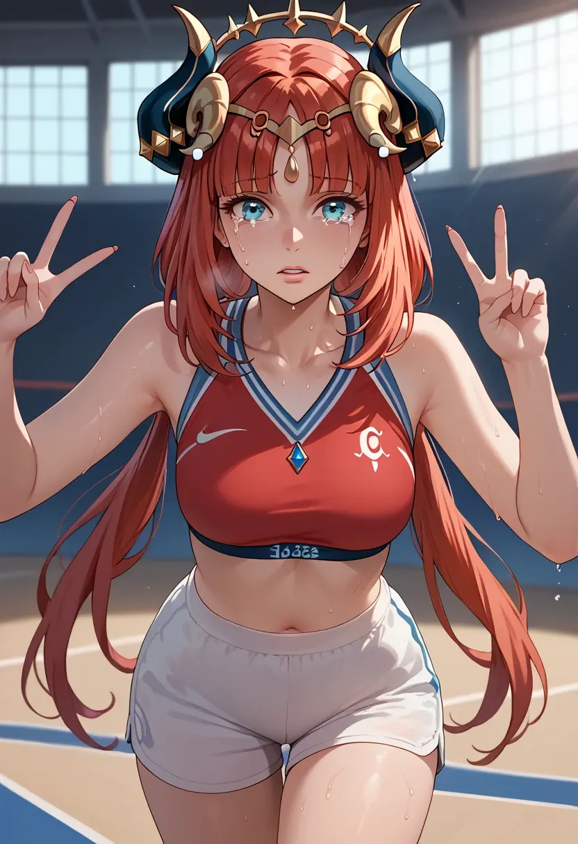 genshin impact,nilou,volleyball uniform  - 