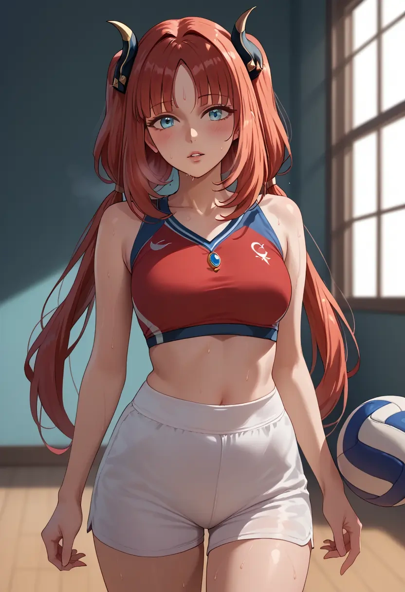 genshin impact,nilou,volleyball uniform  - 