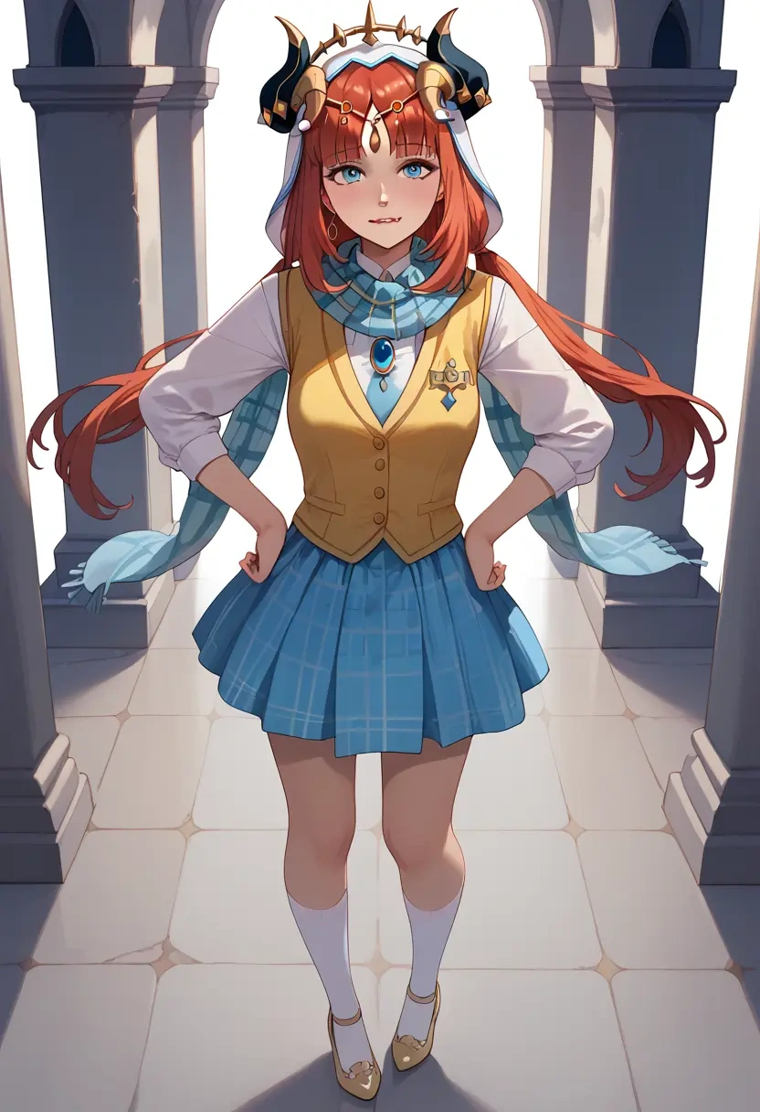 genshin impact,nilou,spring,student uniform,vest  - 