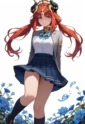 genshin impact,nilou,winter,student uniform,blazer  - AI generated anime art