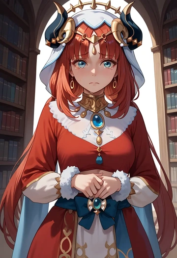 genshin impact,nilou,Christmas,red velvet dress  - AI generated anime art