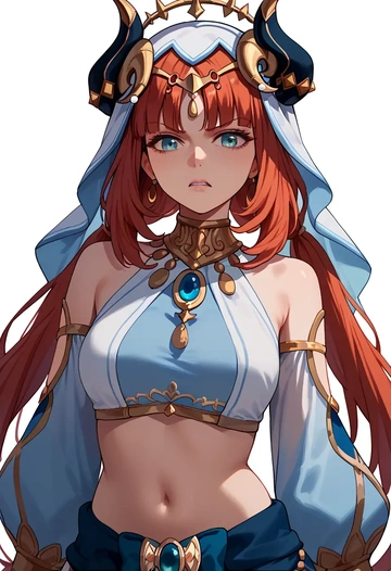 genshin impact,nilou,off-shoulder top,dolphin shorts  - AI generated anime art