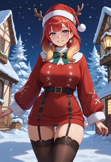 hololive,ninomae_ina'nis,sweater,stockings,Thigh garters  - AI generated anime art