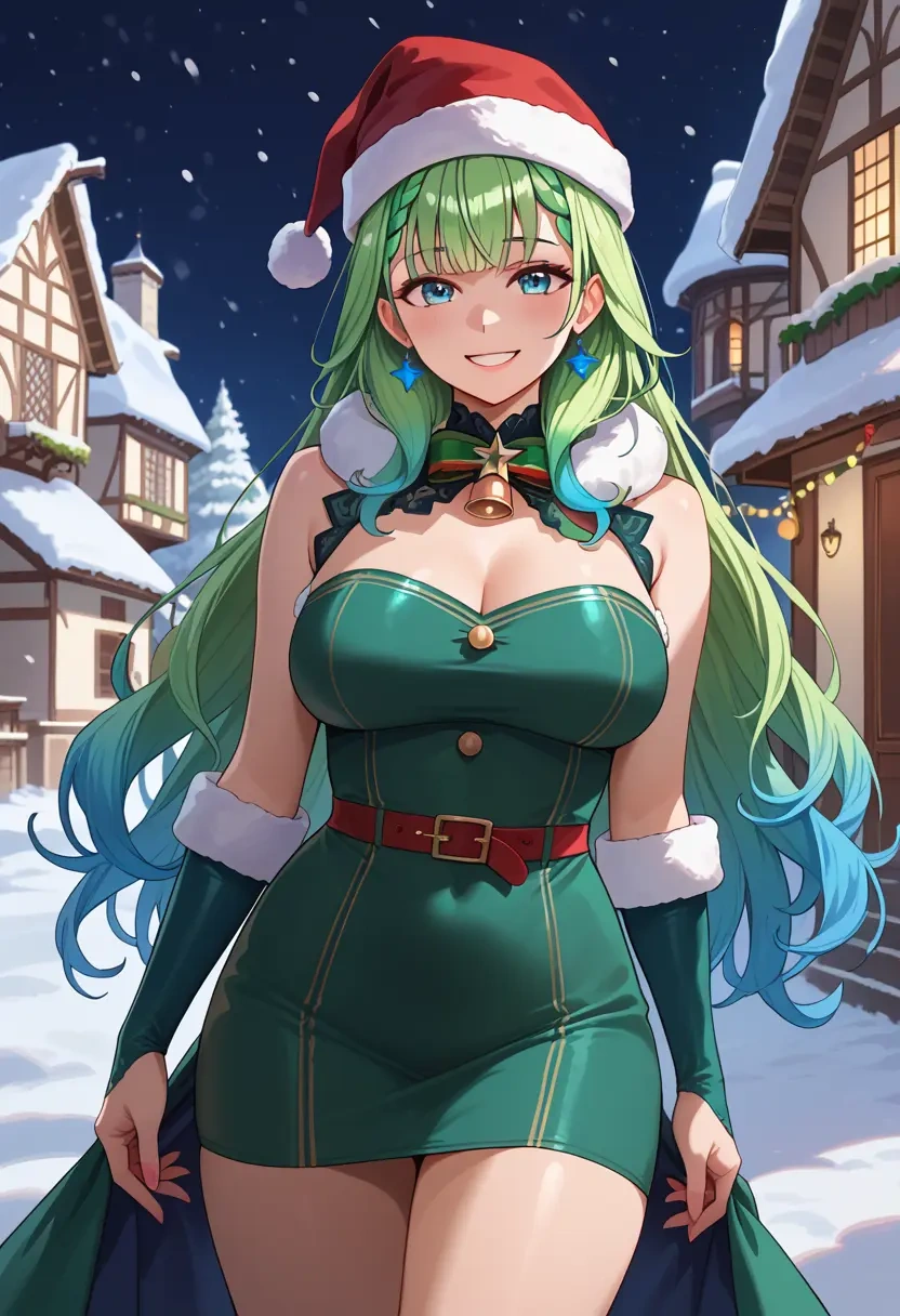 hololive,ninomae_ina'nis,Christmas,dress  - 