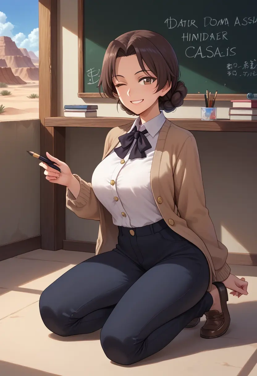 girls_und_panzer,nishi_kinuyo,teacher, sweater  - 