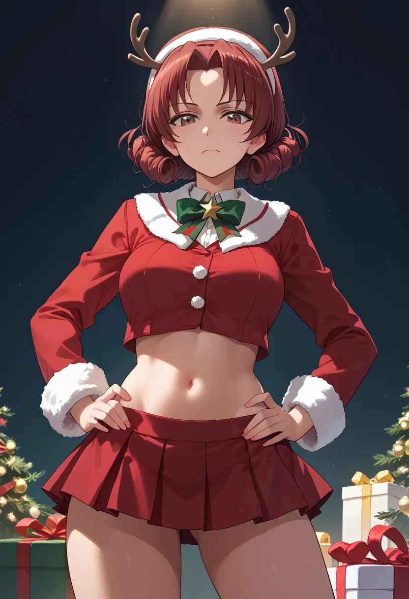 girls_und_panzer,nishi_kinuyo,Christmas,skirt  - 