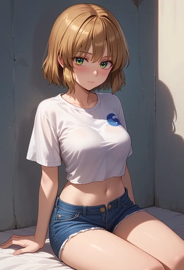 touhou,nishida_satono,denim shorts  - AI generated anime art