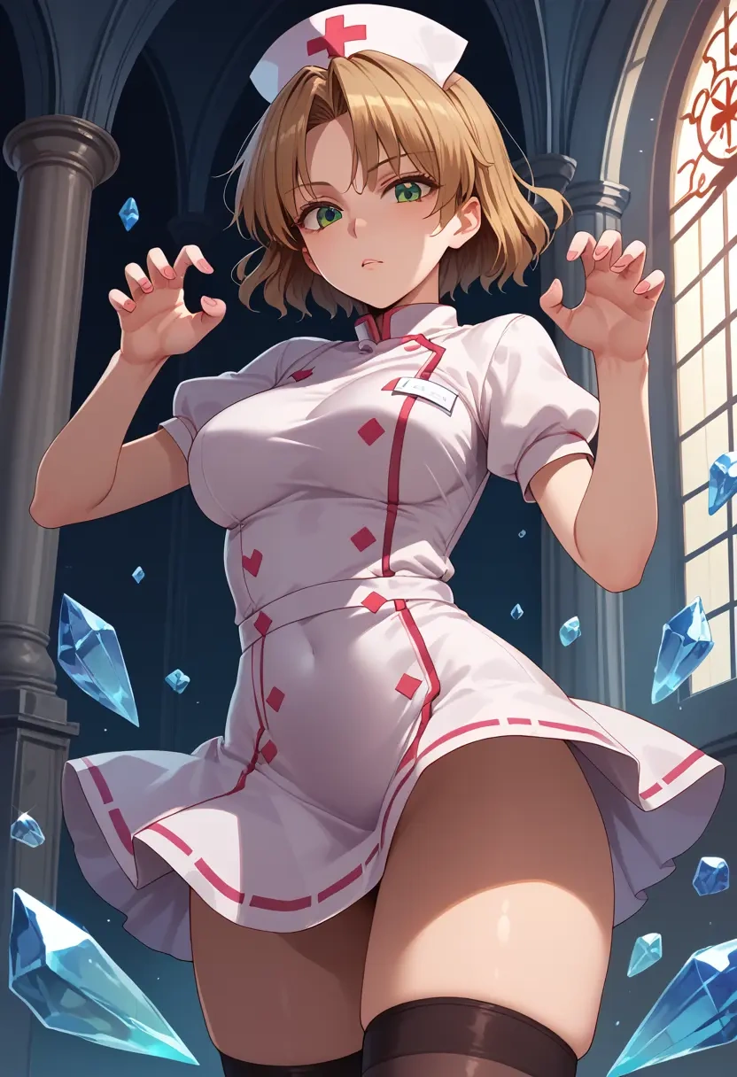 touhou,nishida_satono,nurse pantyhose,mini skirt, sexy  - 