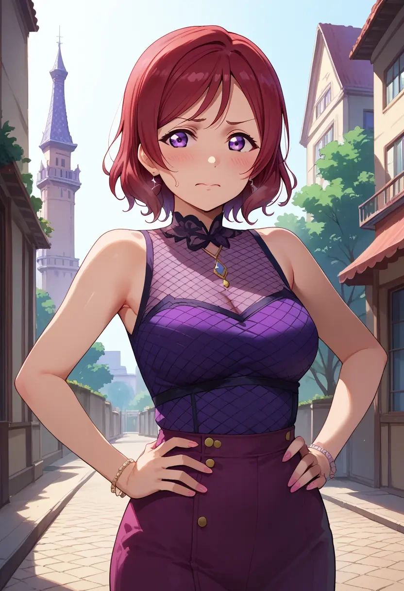 love_live,nishikino_maki,sleeveless top,bike shorts  - 