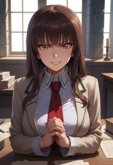 girls_und_panzer,nishizumi_maho,OL  - AI generated anime art