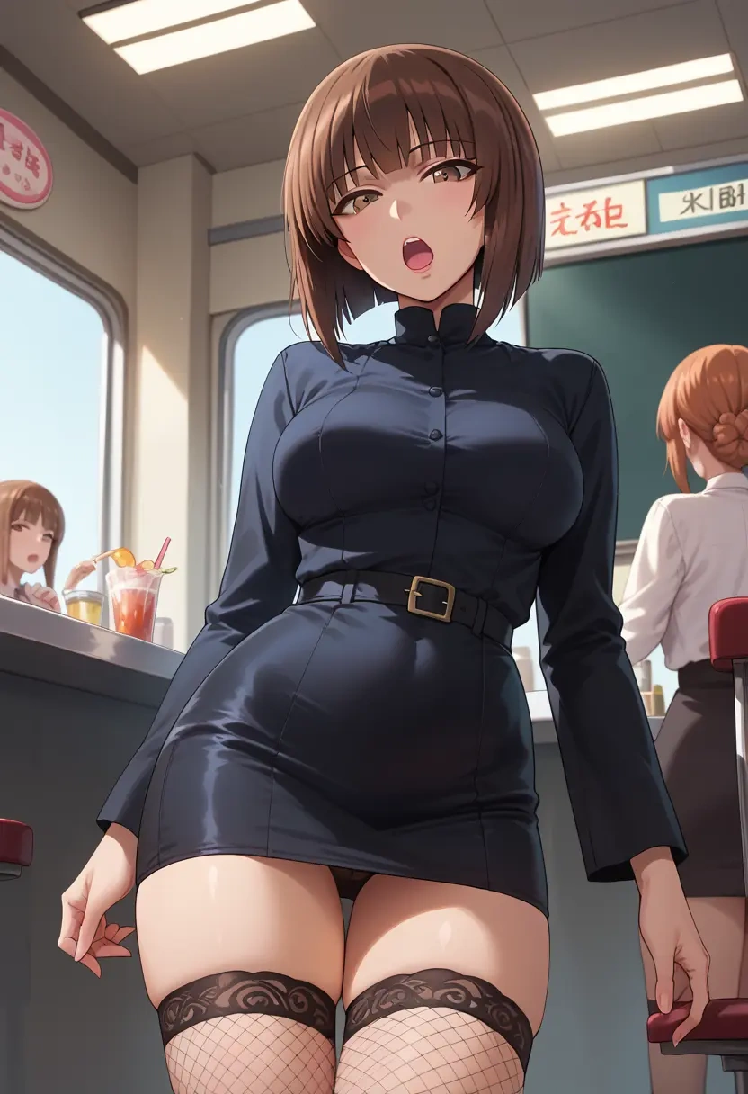 girls_und_panzer,nishizumi_miho,secretary,stockings,sexy, panties  - 