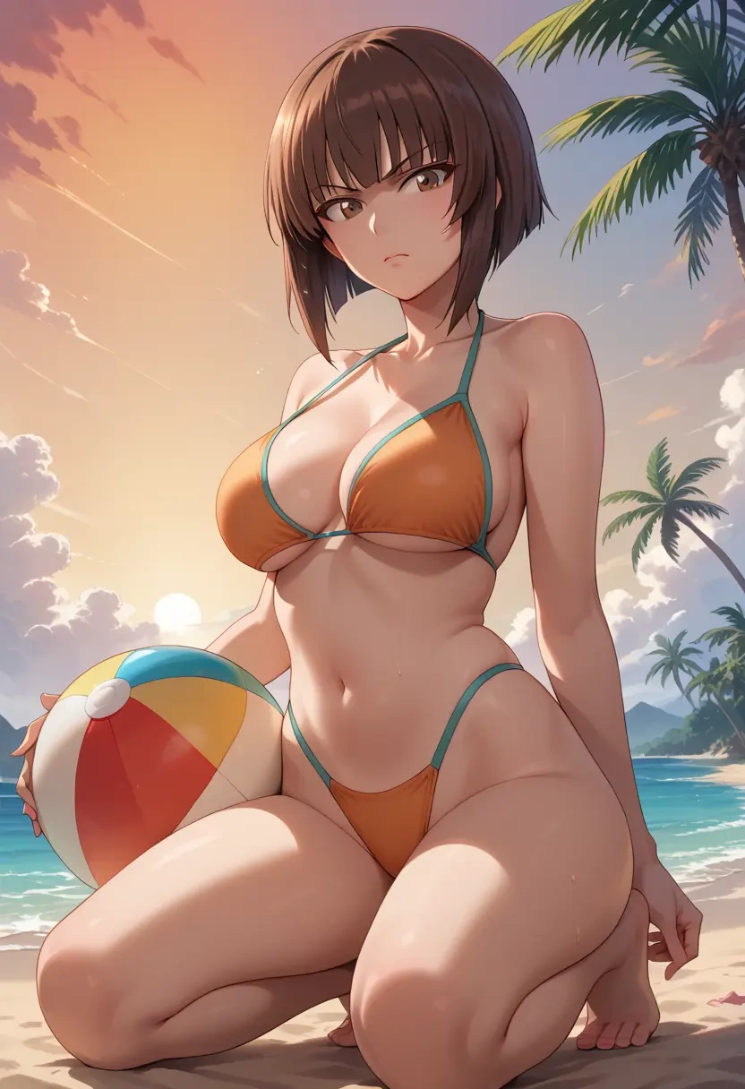 girls_und_panzer,nishizumi_shiho,bikini  - 