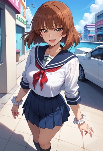 girls_und_panzer,nishizumi_shiho,sailor, uniform  - AI generated anime art