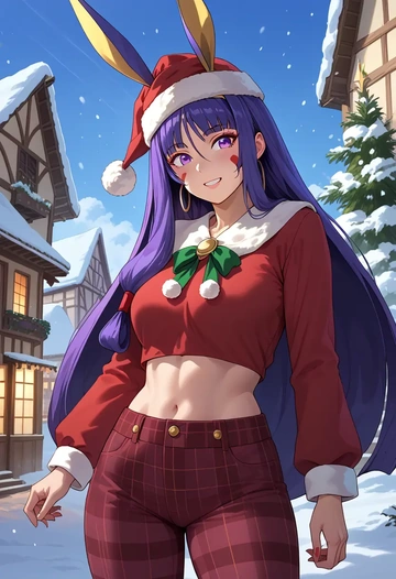 fate_(series),nitocris_(fate),Christmas,plaid trousers  - AI generated anime art