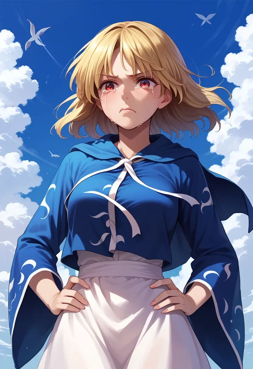 touhou,niwatari_kutaka,crop windbreaker,shorts  - 