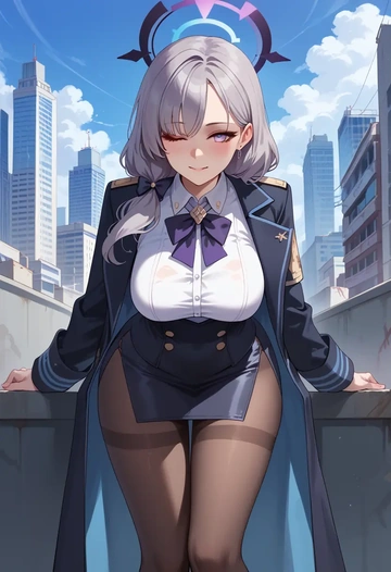 blue_archive,noa_(blue_archive),shorts, pantyhose  - AI generated anime art