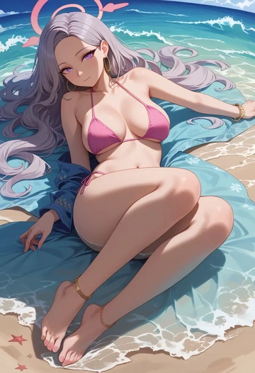 blue_archive,noa_(blue_archive),bikini  - AI generated anime art