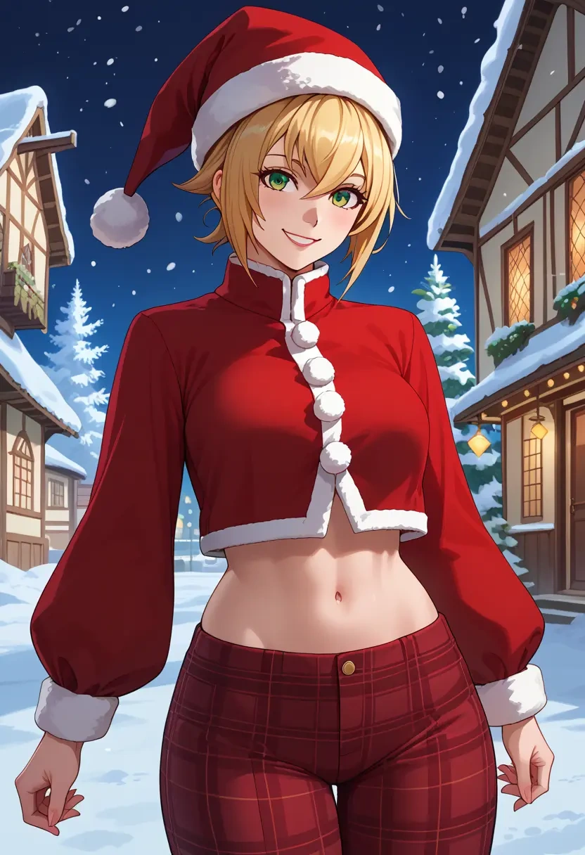 blazblue,noel_vermillion,Christmas,plaid trousers  - 