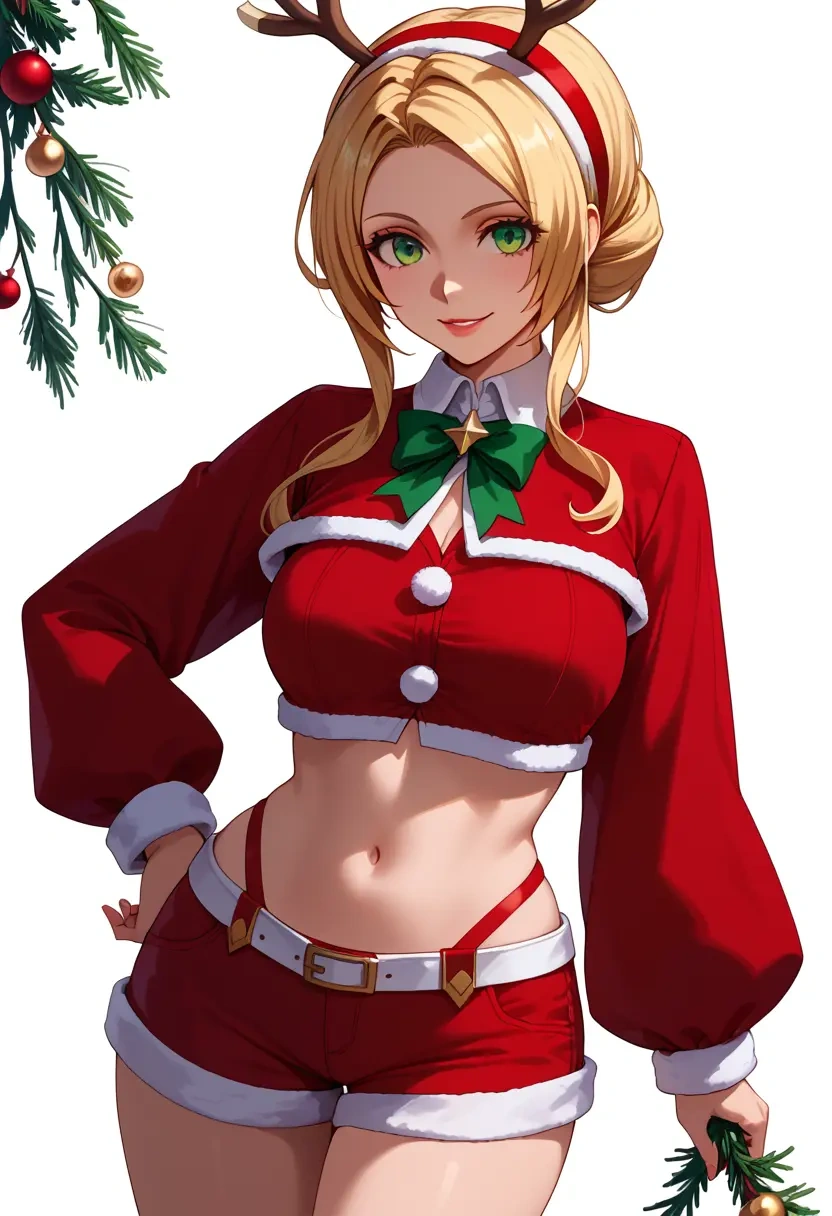 blazblue,noel_vermillion,Christmas,red velvet shorts  - 