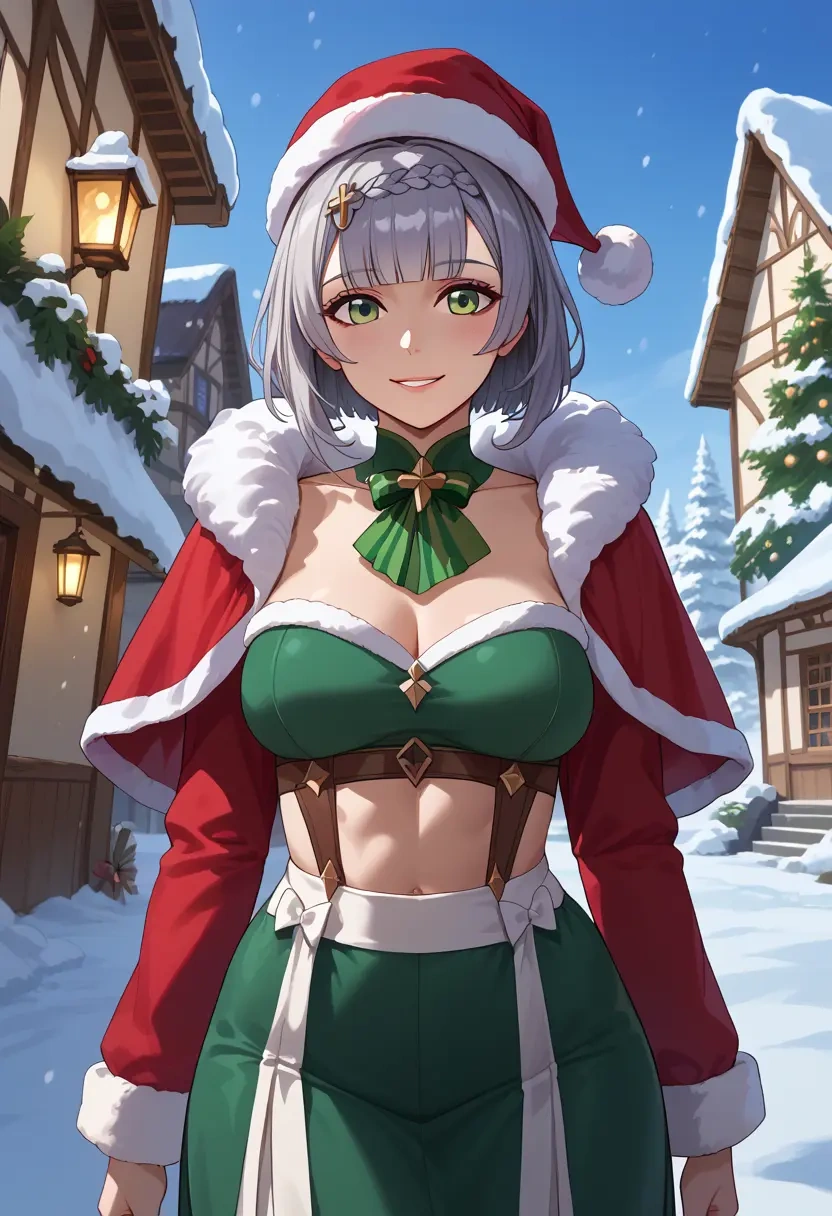 genshin impact,noelle_(genshin_impact),Christmas,dress  - 