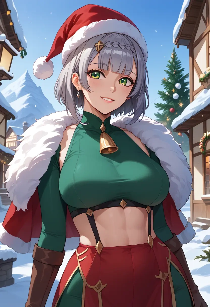 genshin impact,noelle_(genshin_impact),Christmas,dress  - 