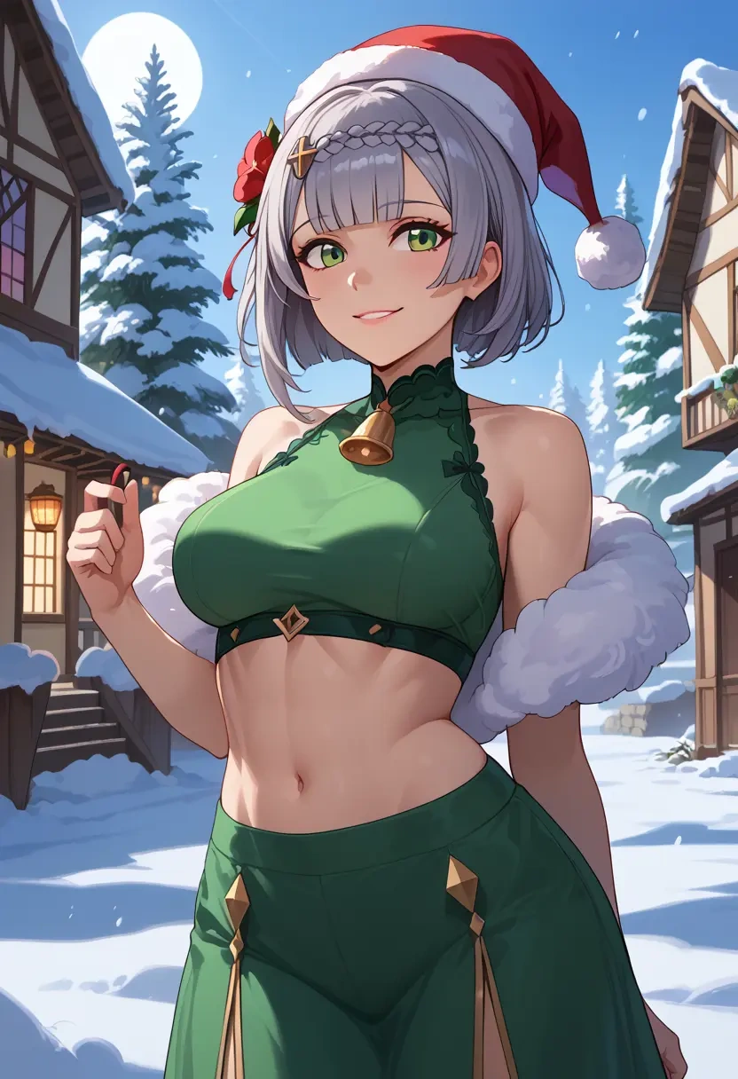 genshin impact,noelle_(genshin_impact),Christmas,dress  - 