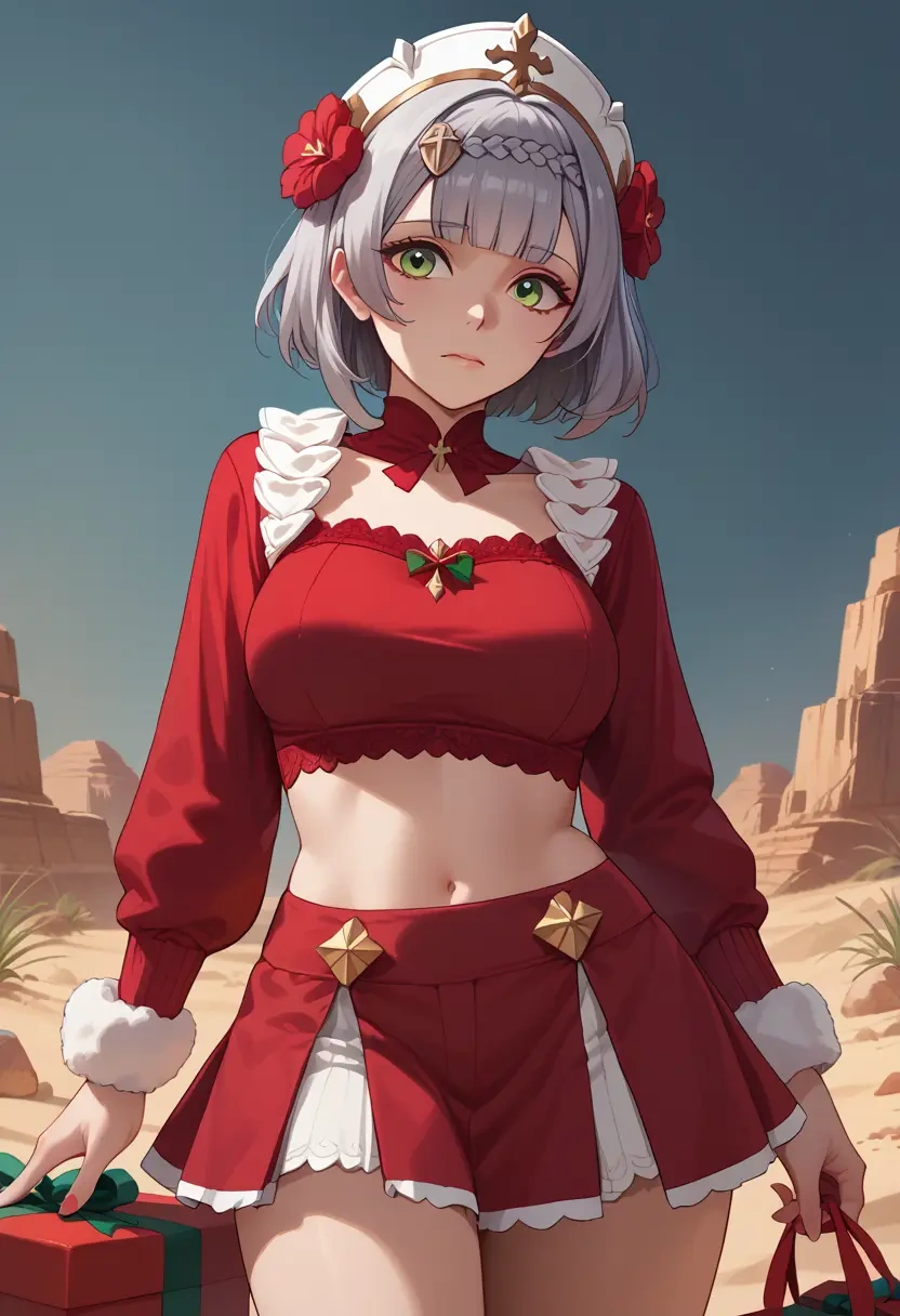 genshin impact,noelle_(genshin_impact),Christmas,skirt  - 