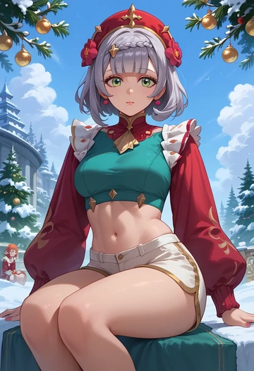 genshin impact,noelle_(genshin_impact),red velvet shorts  - AI generated anime art