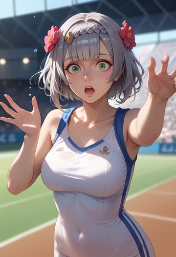 genshin impact,noelle_(genshin_impact),athletic  - AI generated anime art