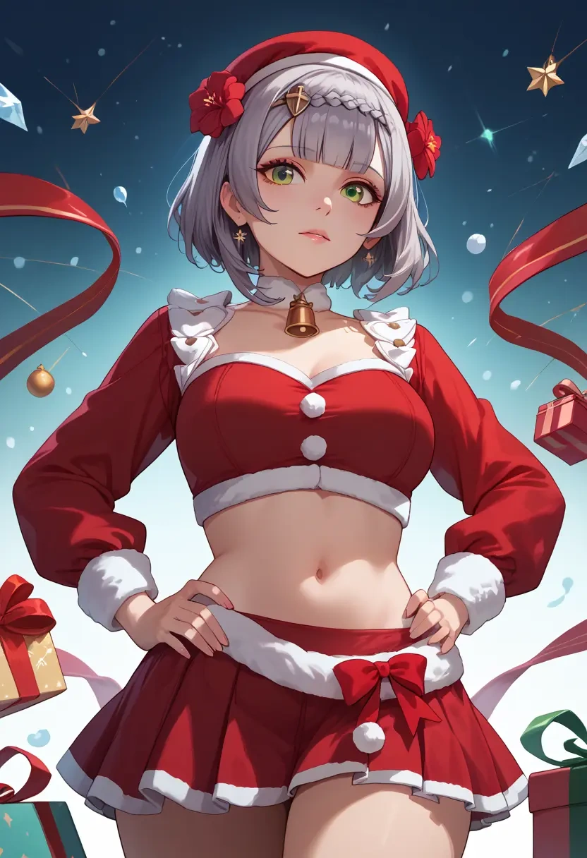 genshin impact,noelle_(genshin_impact),Christmas,skirt  - 