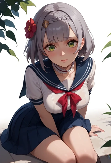 genshin impact,noelle_(genshin_impact),sailor, uniform  - AI generated anime art