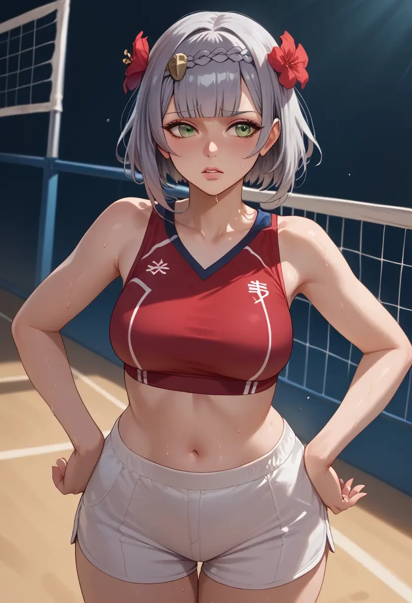 genshin impact,noelle_(genshin_impact),volleyball uniform  - 