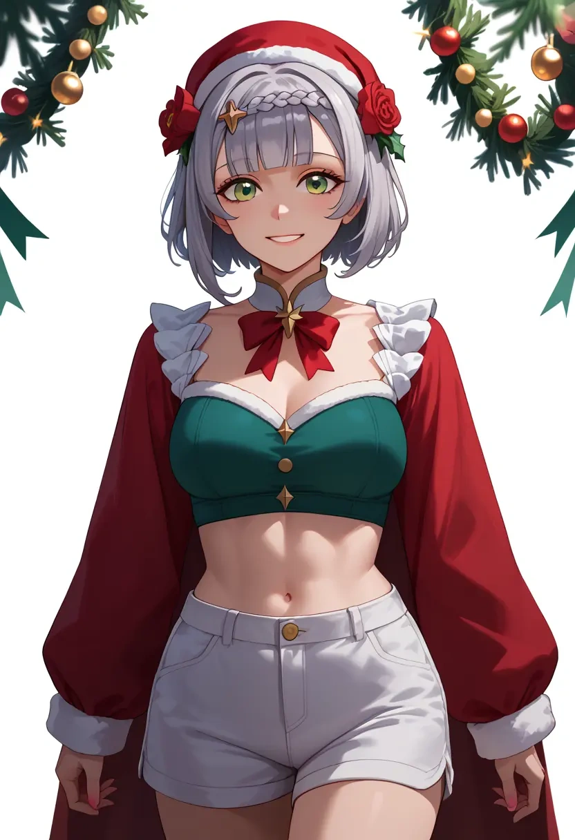 genshin impact,noelle_(genshin_impact),Christmas,red velvet shorts  - 