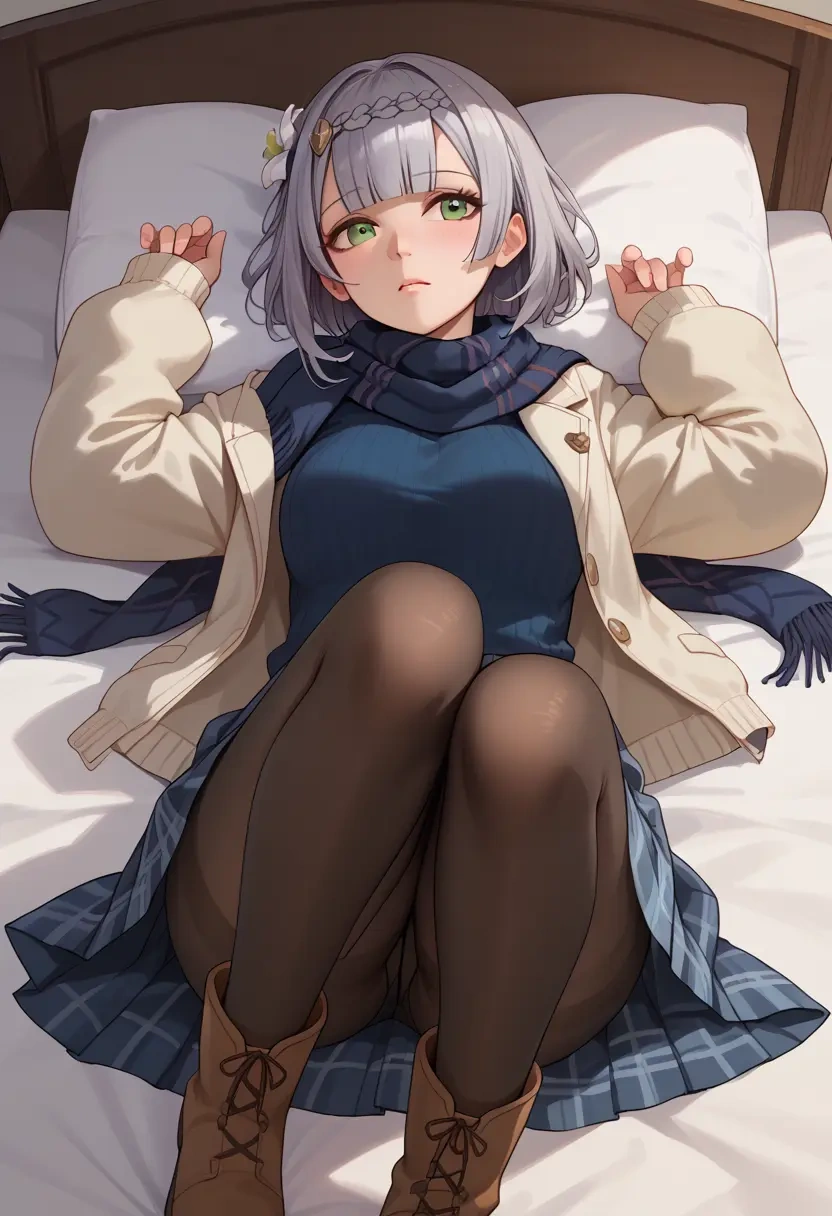 genshin impact,noelle_(genshin_impact),winter,student uniform,down jacket  - 