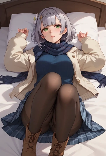 genshin impact,noelle_(genshin_impact),winter,student uniform,down jacket  - AI generated anime art