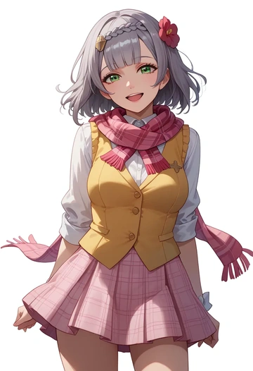 genshin impact,noelle_(genshin_impact),spring,student uniform,vest  - AI generated anime art