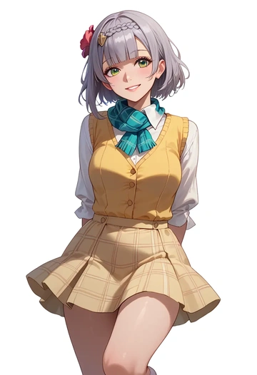 genshin impact,noelle_(genshin_impact),spring,student uniform,vest  - AI generated anime art