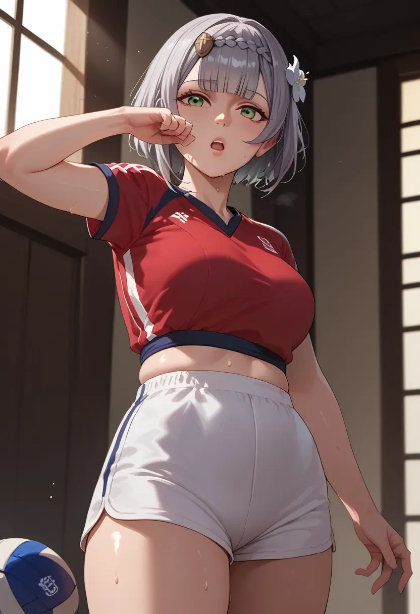 genshin impact,noelle_(genshin_impact),volleyball uniform  - 