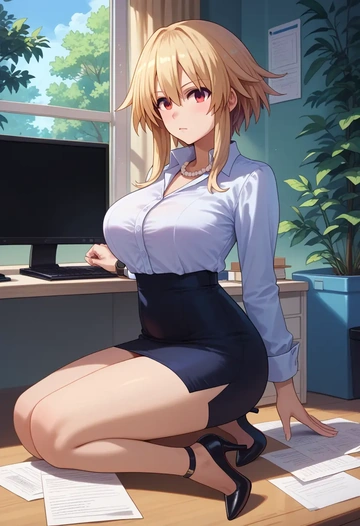 neptune_(series),noire_(neptunia),OL  - AI generated anime art