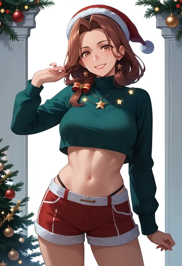 kantai_collection,non-human_admiral_(kancolle),Christmas,red velvet shorts  - AI generated anime art