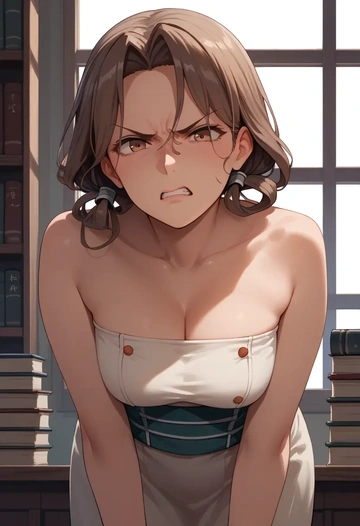 kantai_collection,non-human_admiral_(kancolle),tube top,jogger shorts  - AI generated anime art