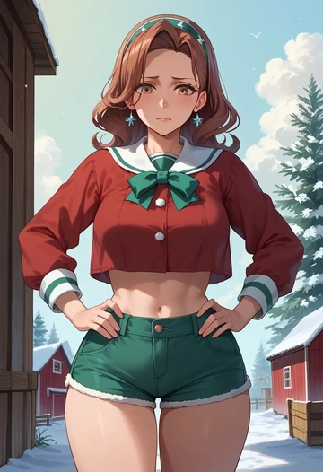 kantai_collection,non-human_admiral_(kancolle),red velvet shorts  - AI generated anime art