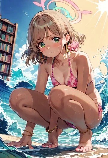 blue_archive,nonomi_(swimsuit)_(blue_archive),bikini  - AI generated anime art