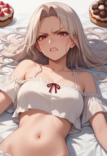 kantai_collection,northern_ocean_princess,off-shoulder top,dolphin shorts  - AI generated anime art