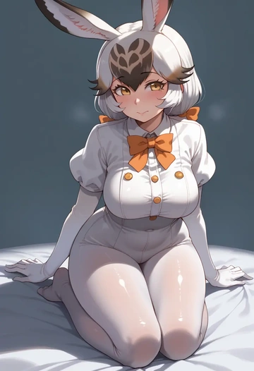 kemono_friends,northern_white-faced_owl_(kemono_friends),bunny girl, sexy  - AI generated anime art