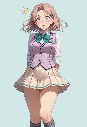 kantai_collection,noshiro_(kancolle),spring,student uniform,vest  - AI generated anime art